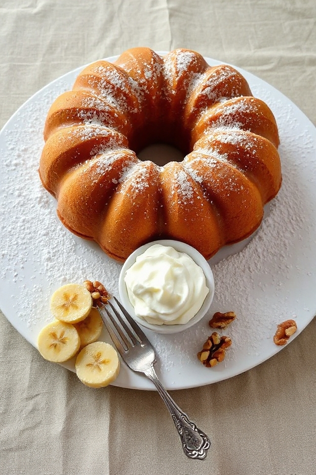 banana cake with twist