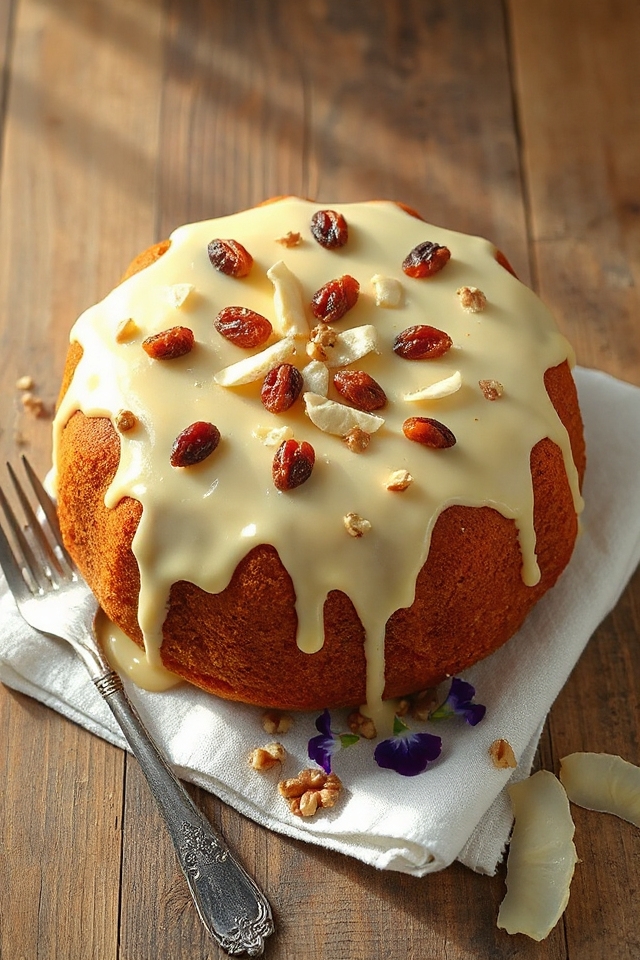 carrot cake with raisins
