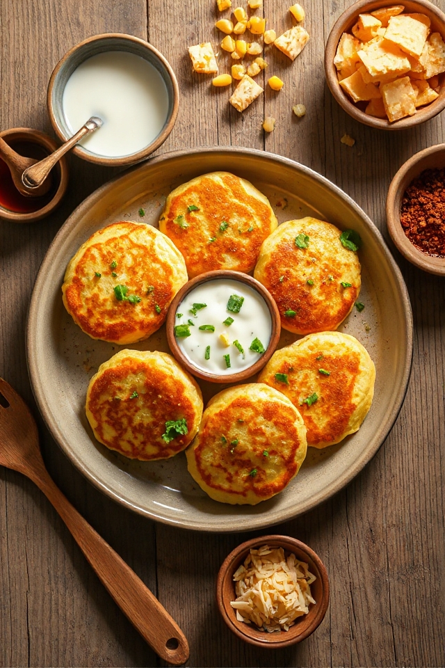 cayenne spiced cornmeal pancakes