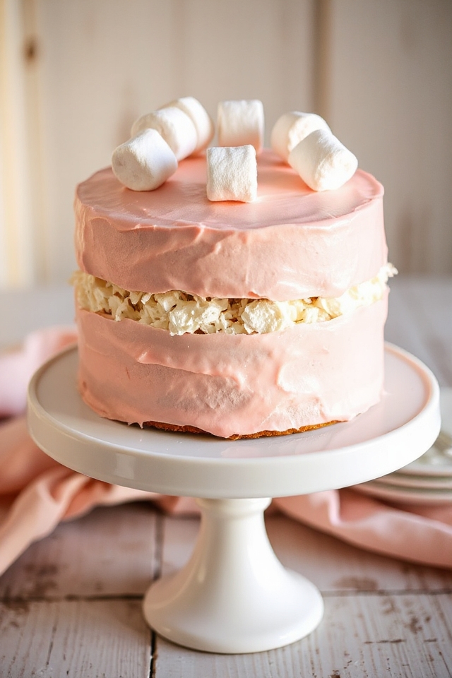 champagne cake with coconut filling