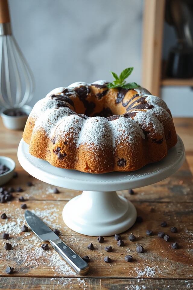 chocolate chip marble cake
