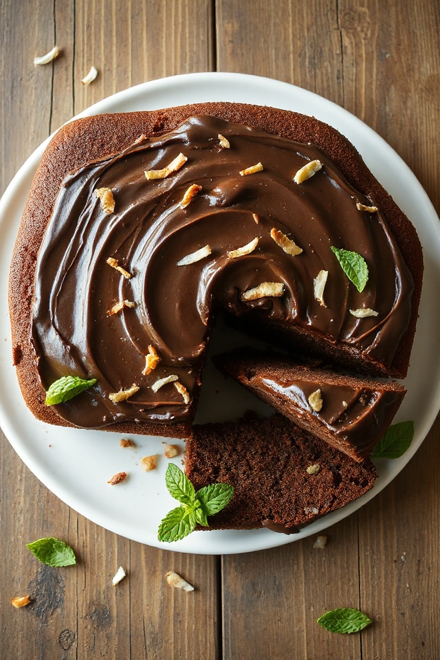 chocolate zucchini coconut cake