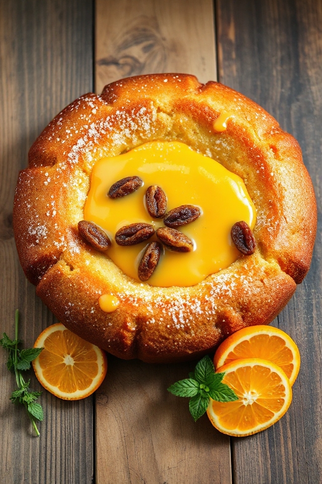 citrusy cake with raisins