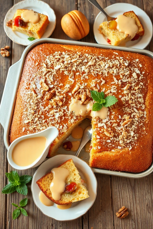 coconut infused fruit cake