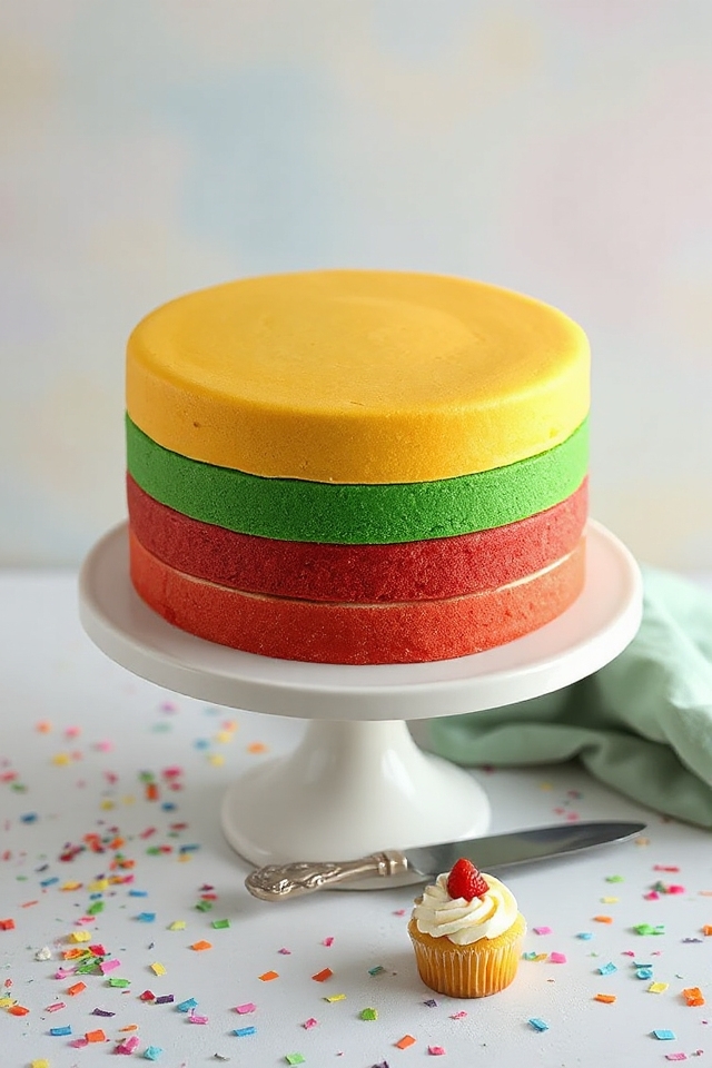 colorful layered cake recipe