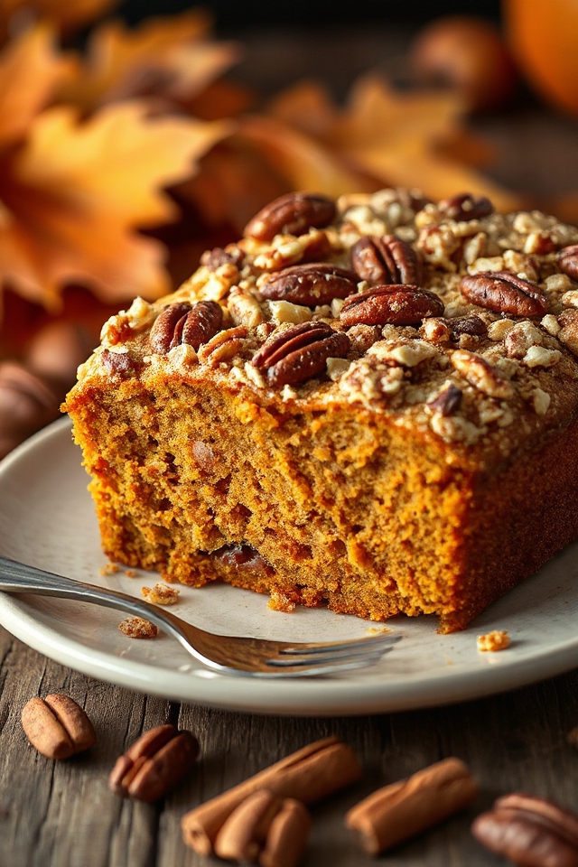 cozy pumpkin coffee cake
