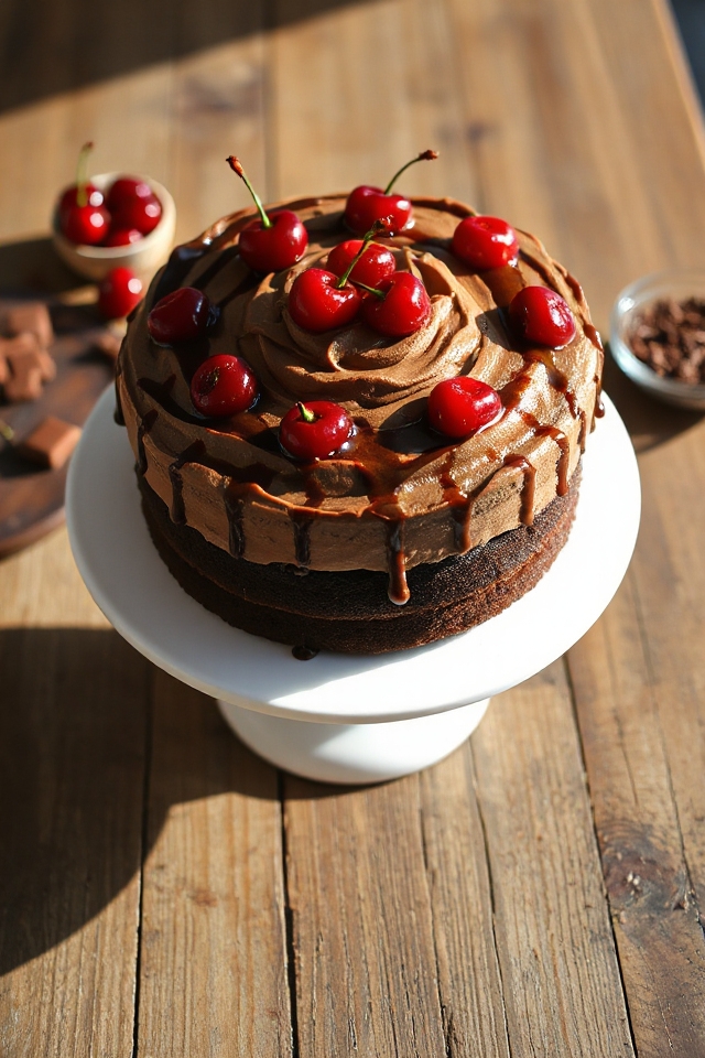 decadent chocolate cherry dessert