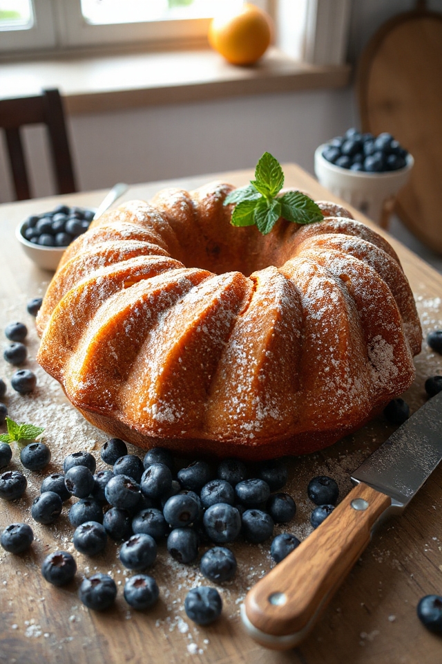 delicious blueberry bundt cake
