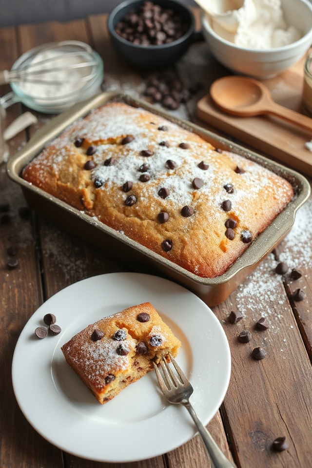 delicious chocolate chip cake