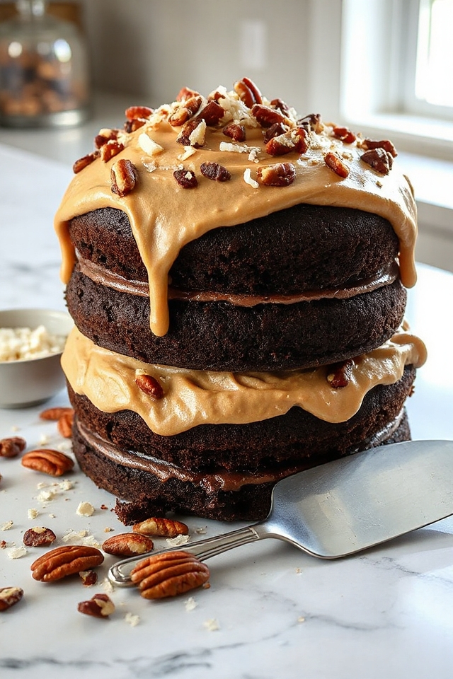 delicious layered chocolate dessert