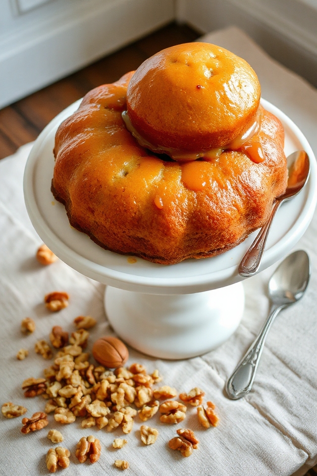 delicious walnut infused rum cake