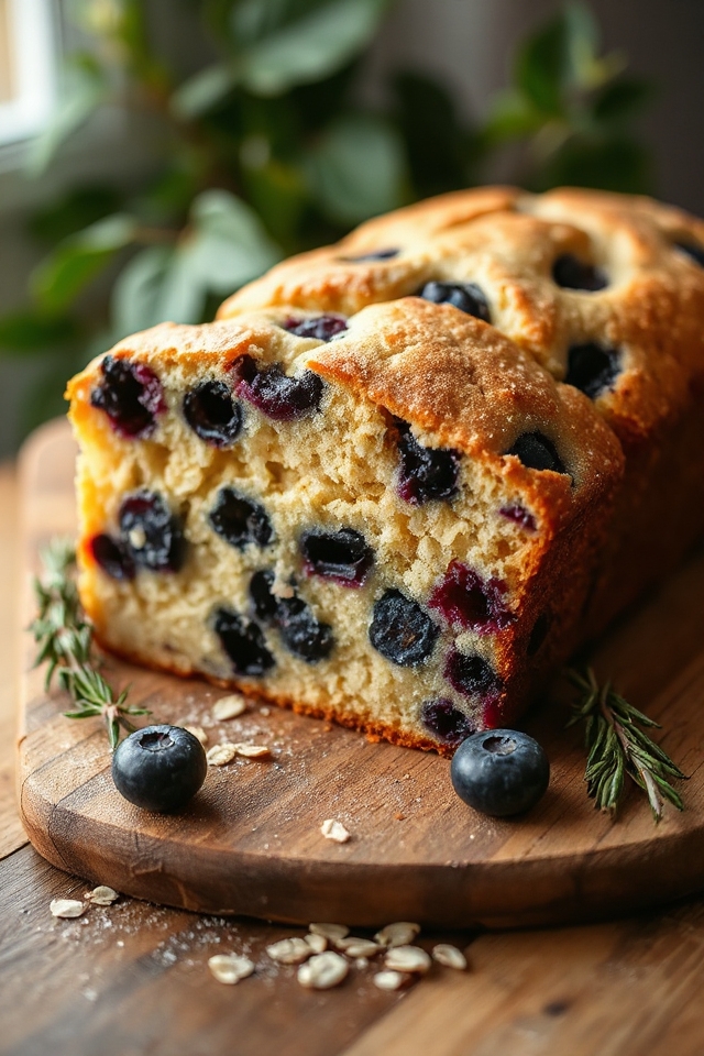 herb infused blueberry coffee cake