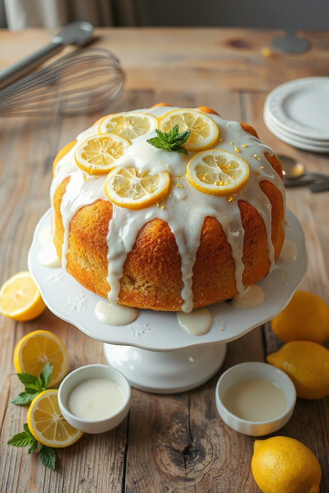 lemon cake with glaze