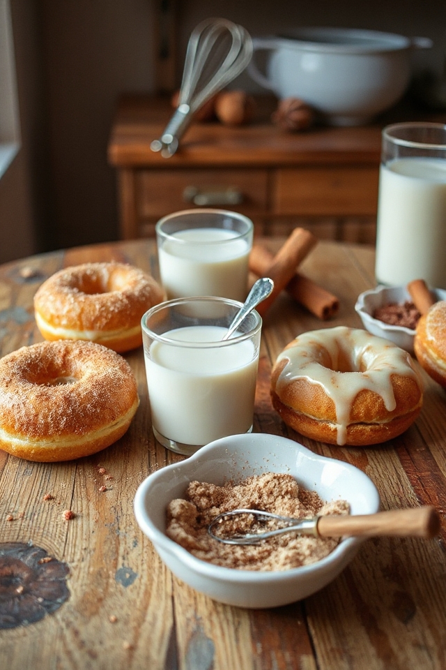 nutmeg flavored cake donuts