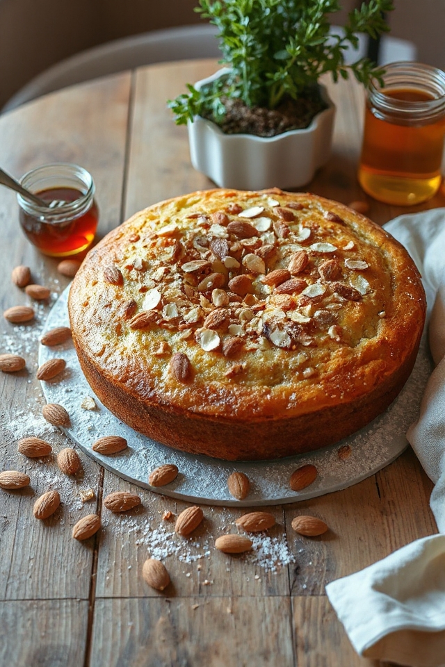 nutty honey almond cake