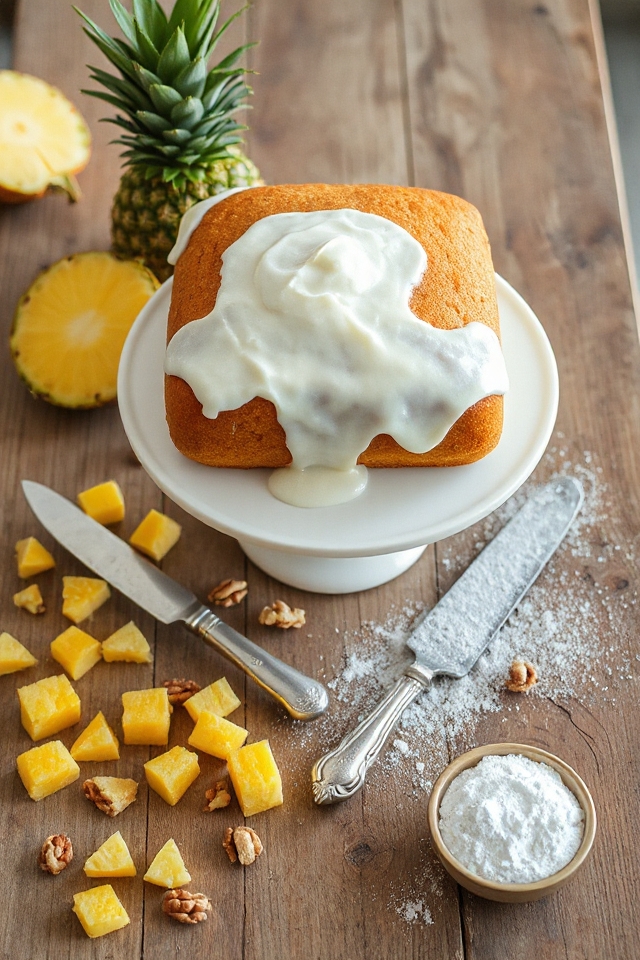 pineapple cake with frosting