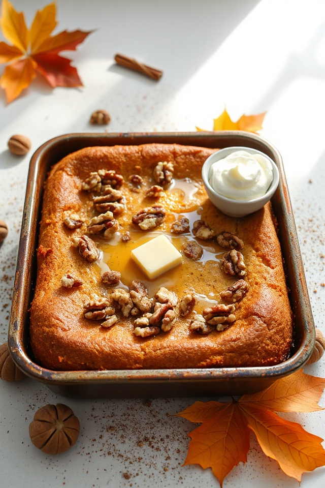 pumpkin spice walnut cake