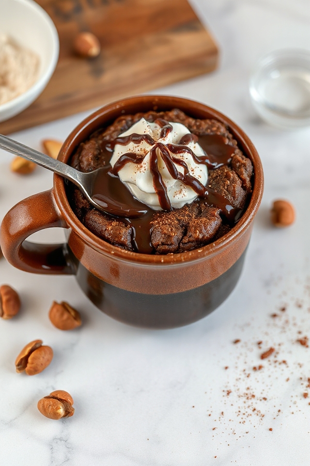 quick nutella mug cake