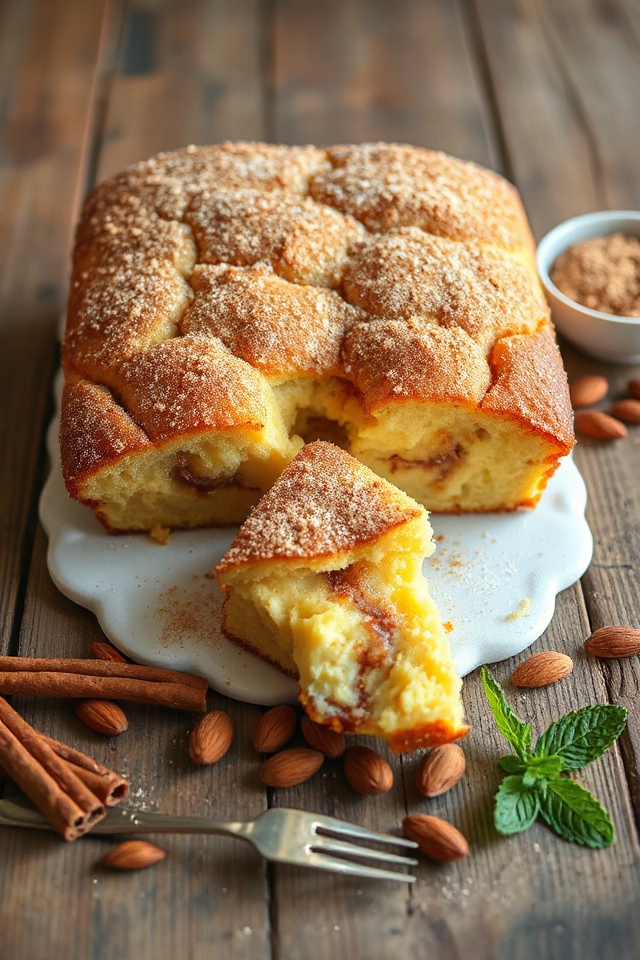 ricotta cake with cinnamon