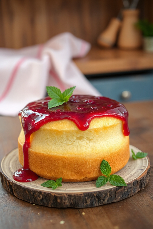 simple jam topped cake recipe