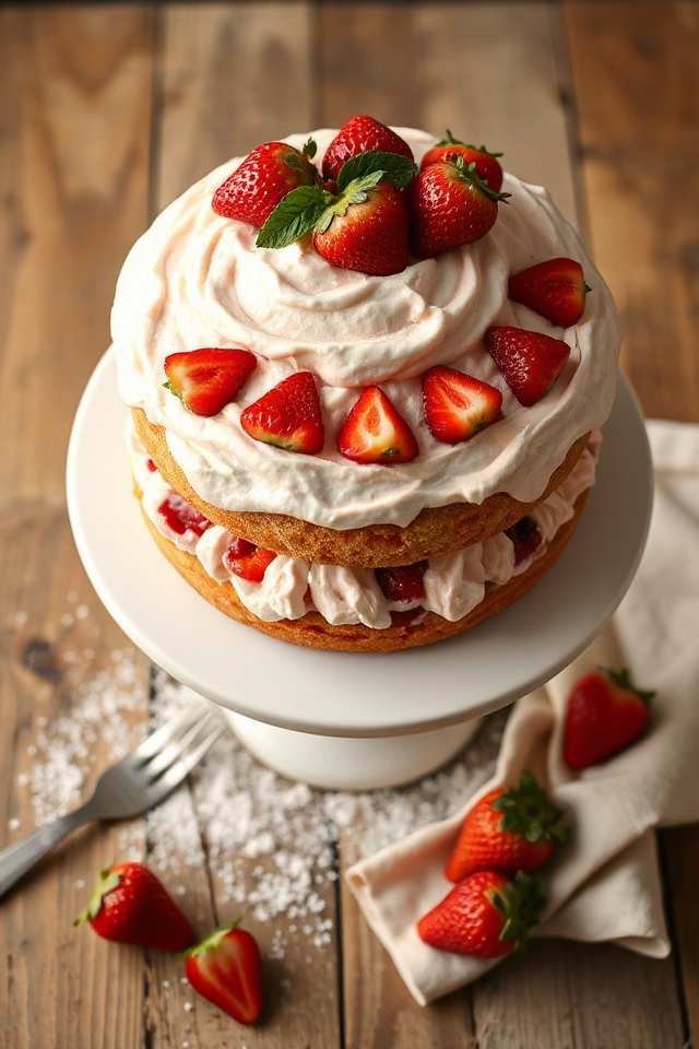 strawberry cake with gelatin